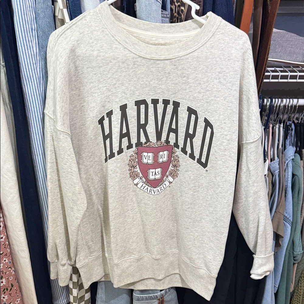 A&F oversized Harvard sweater